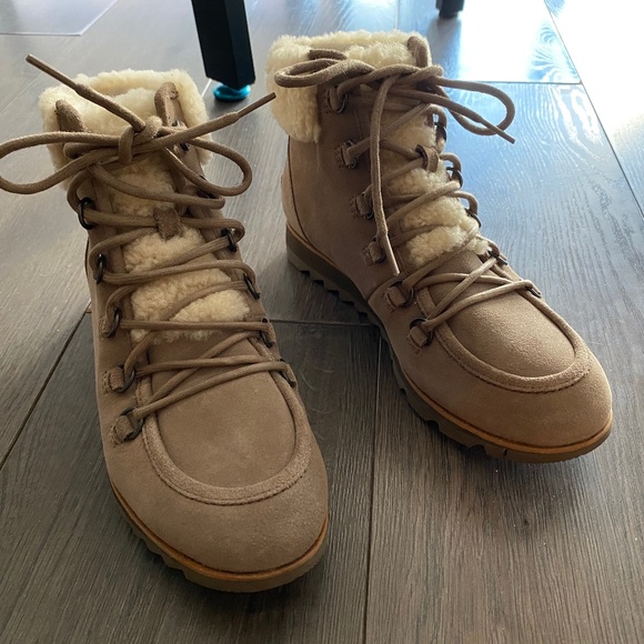 Sorel Harlow LACE COZY Boots in Ash Brown- New - Picture 4 of 10